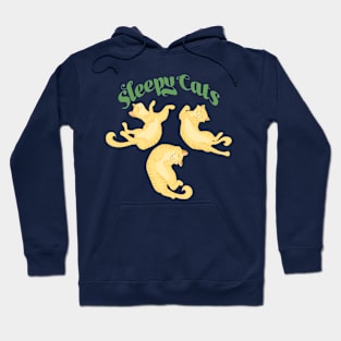 Sleepy Cats in Green Hoodie